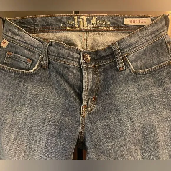 !it Hottie bootcut / flare Jeans - size 27 R distressed wash - Picture 7 of 9